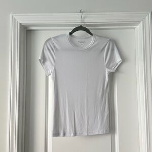 Abercrombie & Fitch Essentials White Ribbed Tee